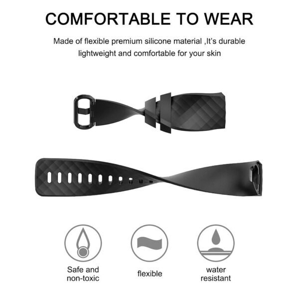 Fitbit Charge 3/4/SE Watch Silicone Replacement Bands Smart Watches Breathable Strap - Image 2