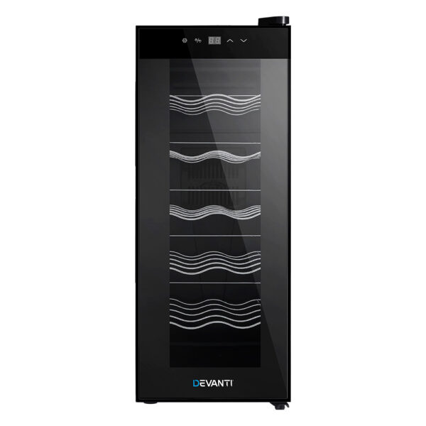 Devanti Wine Cooler Fridge 12 Bottles - Image 3