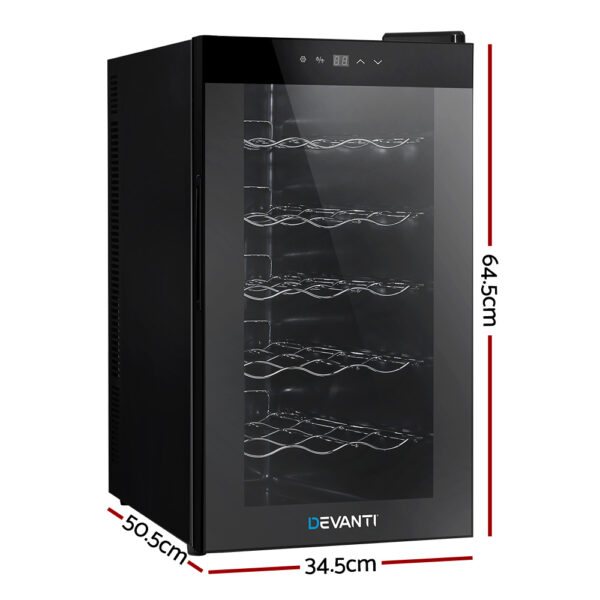 Devanti Wine Cooler Fridge 18 Bottles - Image 2